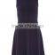 Lace Insert Collar navy dress