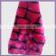 wholesale acrylic hi-pile jacquard knitting red fur fabric for clothing China suppier