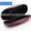YJ-3036 drawing line leather wrapped clamshell style eyeglass case