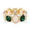 2015 new 18k Thick gold crystal gemstone bracelet