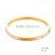 Men Bangle Gold black shell Locked 316 Stainles Steel Bangle with engrave logo