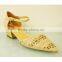 New Model Light Color Soft Girls Flat Sandals Strip Pointed Toe Brogue Dress Shoes