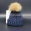 wholesale warm winter raccon fur pom hat for women
