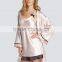 Sexy lace Muberry Silk Blouse Pure silk Pajama Robe Sets