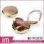 Cosmetic circular empty plastic golden powder containers
