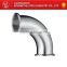 A270 AISI 316L Santary Tube Fitting Inox Steel Long 90 Degree Elbow.