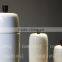 Modern age decorative white ceramic storage jars