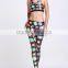 Tooqiz Whoelsale Polyester Spandex Women Printed yoga apparel