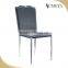 Modern leather seat low back stainless steel legs dining chair