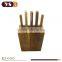 5pcs acacia wood knife and block set