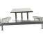 Stainless steel fast food restaurant table and chair set
