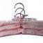 The HEAD stain colored padded hanger with lace,stain coat hanger ,made in china