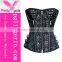 Hot top satin boned corset and bustiers corset