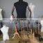 male torso dress form with wooden arms & base