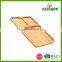 Best selling bamboo food storage tray 3 compartment food tray