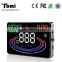 First 2D Visual Car HUD E300 5.5 Inch Car Data Head Up Display Auto Brightness Adjustment Multi Color OBDII or EUOBD Competiable