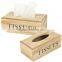 Desktop decoration delicate style customized unfinished hot sale wooden tissue storage box