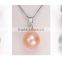 wholesale pink pearl pendants with fully zircon finding