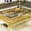 TJ-3837 Transparent emboossed tablecloth with golden & silver
