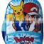 New products 2017 OEM pikachu backpack pokemon school backpack for Children Gifts Cartoon Boys(YX-Z038)