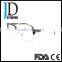 High Quality Scratch Proof Striped Acetate Half Frame Eyeglasses With Blinds