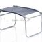 Aluminum folding footrest with textile fabric seat