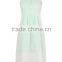 Double layer Airtex Slip Midi dress ,Adult Lady Girls Party Dress 2016