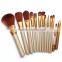 2017 Bonvatt Wholesale cleaner make up cosmetic private label makeup brush set for 12pcs