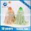 MH5001G green and white micorifbier weaved mop head