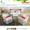 Special design dining set white rattan wicker furniture
