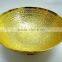 Promotional gift, corporate gift, New Year gift beautiful gold plated brass bowl