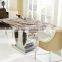 TH337 Stainless Steel Marble Top Dining Table for Sale