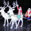 Led acrylic reindeer waterproof lighted decoration christmas outdoor lighted santa in sleigh