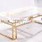 Sweden Style Rectangle Marble Stone Coffee Table Stainless Steel Frame Table