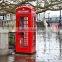 Metal outdoor metal telephone booth