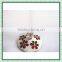 Red Flower Pattern Stained Handmade Tall Goblet Glass Mosaic Candle Holder