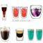 hot sale fashion double wall glass cup