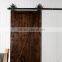 high quality hot sale barn door sliding flat steel black door roller and track with soft closer