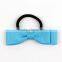 Wholesale baby girls pink grosgrain ribbon elastic hair band with rubber