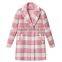 women winter fashion modern wool long sleeve double-breasted trench coat