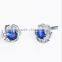 Exquisite Cheap beautiful flower 925 sterling silver earring with AAA CZ stone