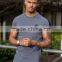 95% Polyester 5% Elastane Mens Longline Fitted T Shirt Raglan Short Sleeve Curved Hem Retro T-Shirt OEM Gym T Shirt Streetwear
