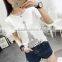 Short Sleeve T-shirt Girl 2017 Summer New Women's Clothing Collar Loose Half Sleeve