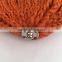 Myfur Fashion Orange Color Customized Fox Fur Pom Pom Knitted Hat