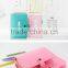Novel logo custom A5 A6 spiral binding dairy notebook felt cover with pen