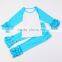 Adorable Christmas set clothing ruffle raglan blanks shirts with icing leggings outfits clothes sets