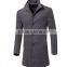 Fashion Brand Winter Mens Wool Jacket Single Breasted Slim Fit Solid Men's Wool Coat Men Long Overcoat