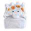 pink cat polar fleece baby towel bathrobe