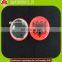 round plastic led pin with safety pin badge