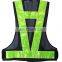 LED Light reflective safety mesh vest with lightweight elastic